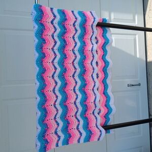 Vintage Kids Hand Crafted Chevron Blanket
